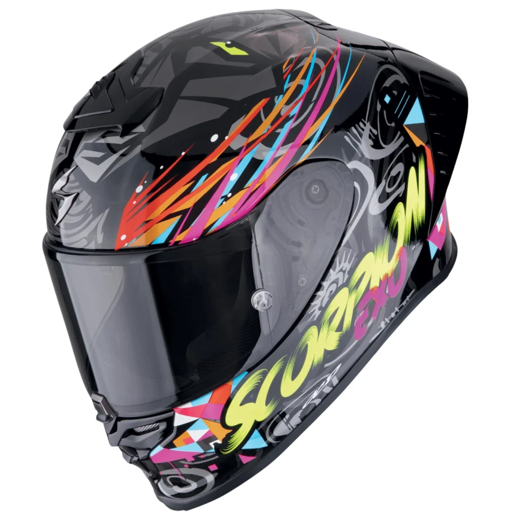 Scorpion EXO-R1 EVO II AIR // SAVAGE schwarz-blau-pink