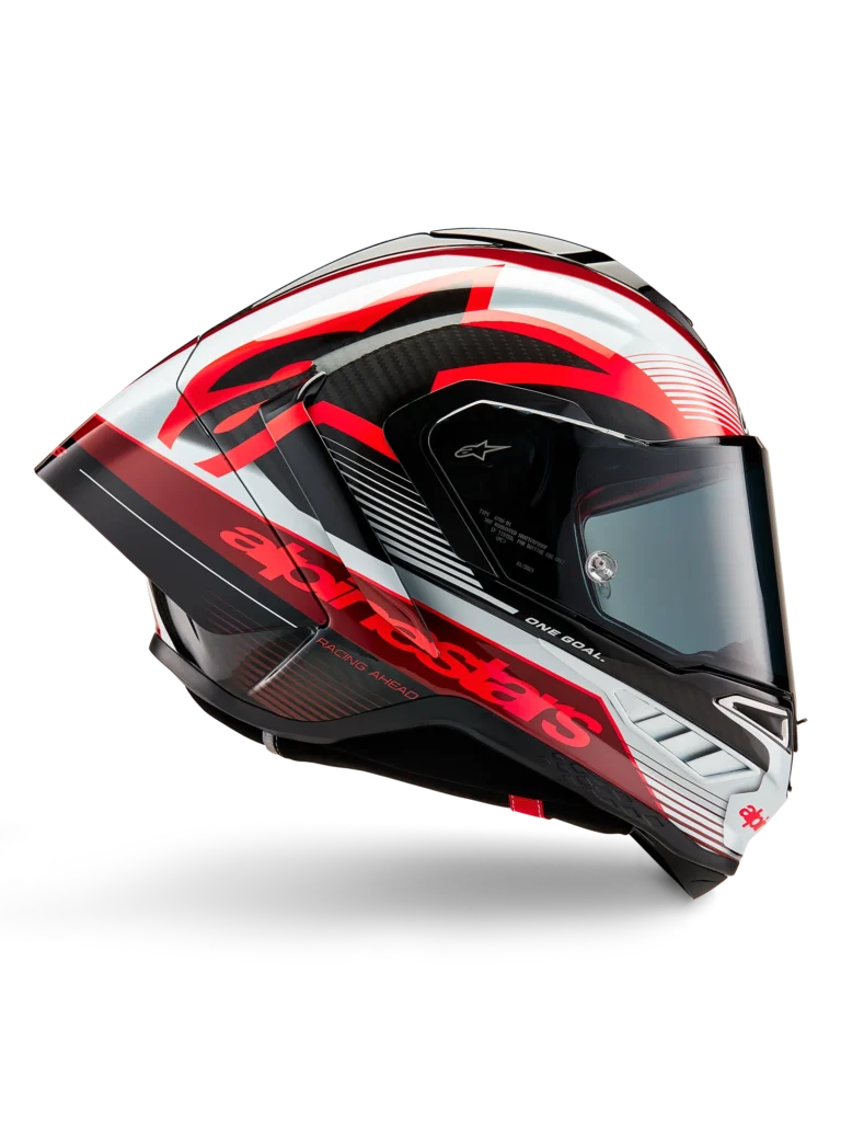 Alpinestars Supertech R10 Team Helmet / Blk Carbon Red White Glossy
