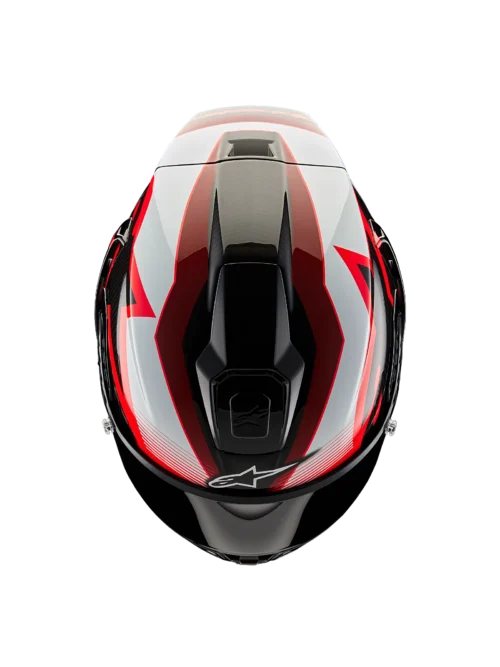 Alpinestars Supertech R10 Team Helmet / Blk Carbon Red White Glossy – Bild 4