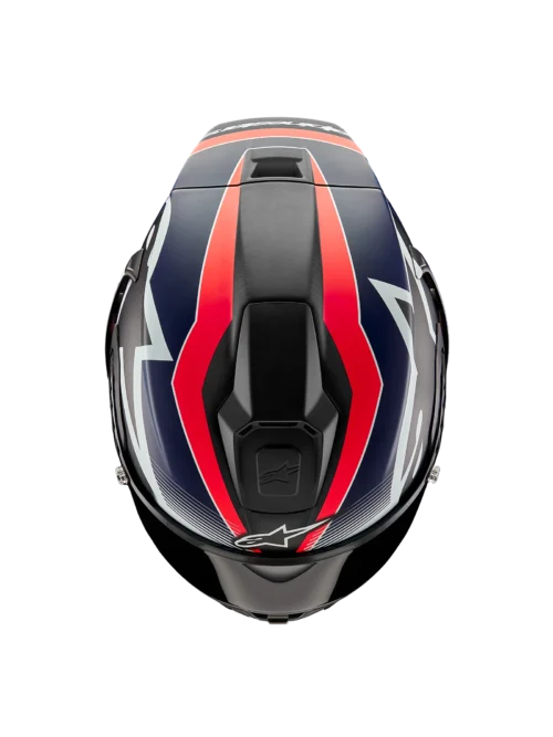 Alpinestars Supertech R10 Team Helmet / Blk Carbon FL Blue matt – Bild 4