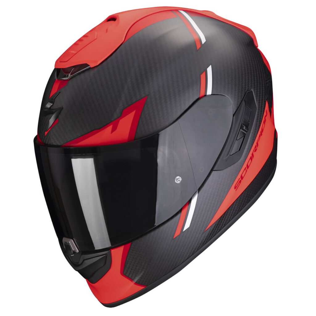 *Scorpion EXO-1400 EVO Carbon AIR Kendal // Schwarzmatt-rot
