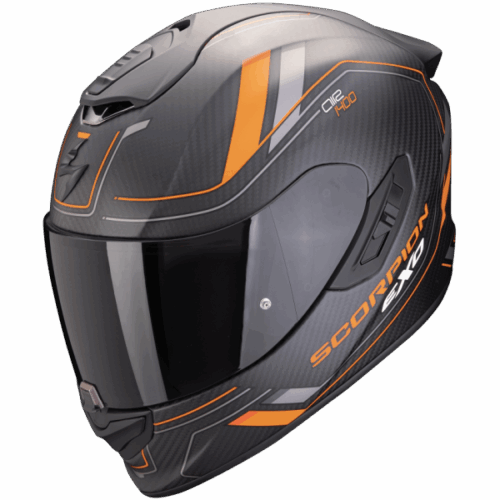 Scorpion EXO 1400 EVO II CARBON AIR MIRAGE // Mattschwarz-Orange