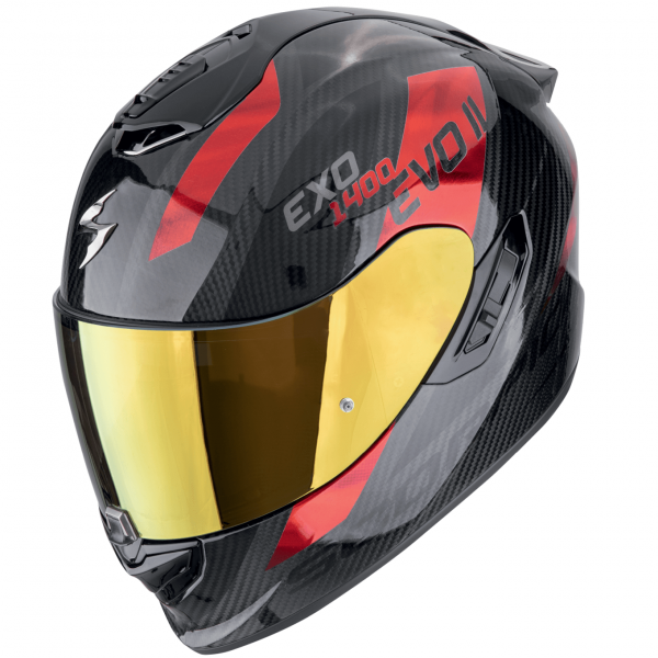 Scorpion EXO-1400 EVO II CARBON AIR PLATTED // Schwarz-Rot