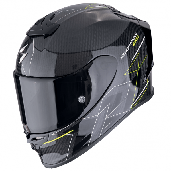 Scorpion EXO-R1 EVO CARBON AIR CYNERGY // Schwarz-Neon gelb