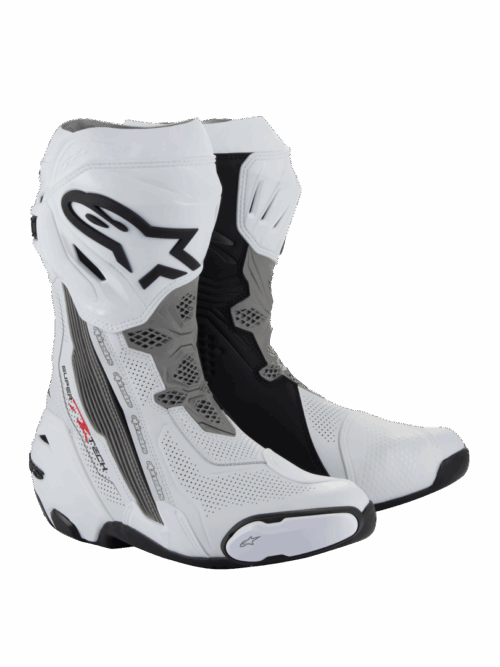 Alpinestars Supertech R // white mid gray black vented