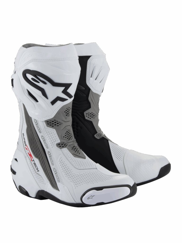 Alpinestars Supertech R // white mid gray black vented