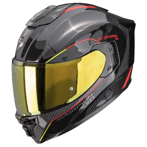 Scorpion EXO-1500 CARBON AIR MUNDI Black-Red-Yellow