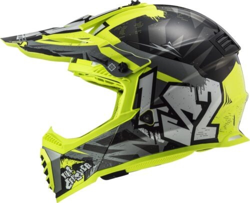 LS2 MX437 FAST II MINI CRUSHER Black Yellow (Junior)