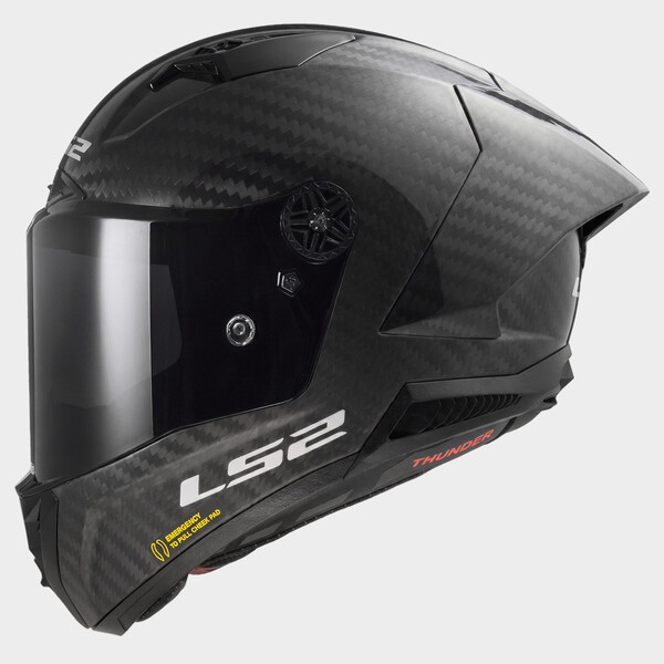 LS2 FF805 THUNDER GP AERO // CARBON SOLID GLOSS